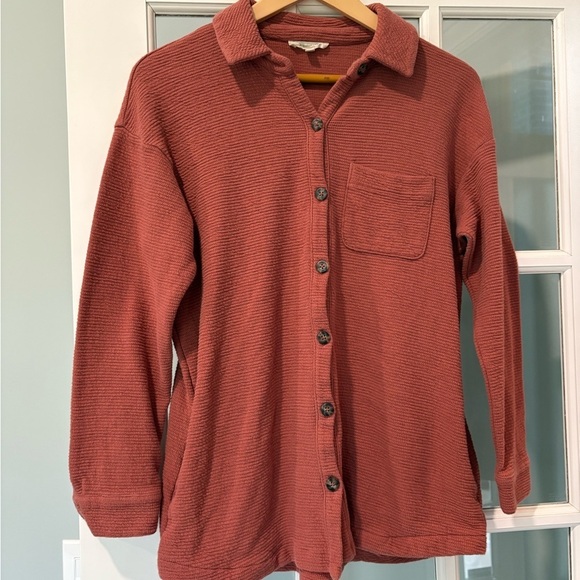 Madewell Sweaters - Madewell Textural Knit Shirt-Jacket Button Down size Small